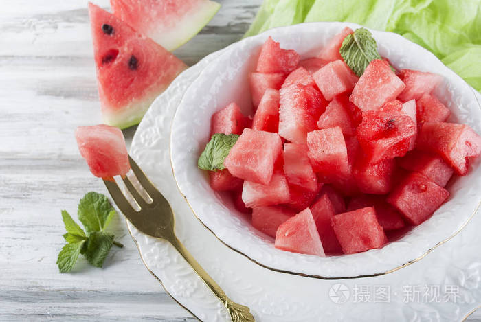 碗里的西瓜块