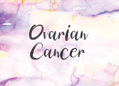 卵巢癌概念水彩与水墨绘画图片