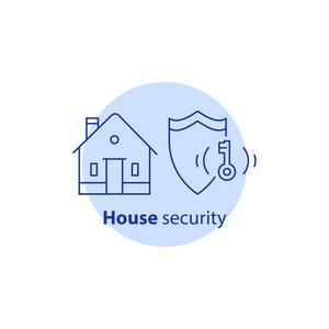 房屋防盗系统, 家庭安全, 入室盗窃保护, 财产中断保险, 中风图标