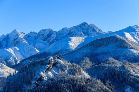 波兰罗西诺瓦波拉纳塔特拉山冬季景观