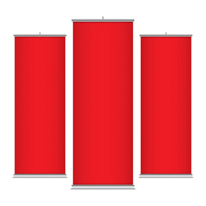 红色垂直横幅模板