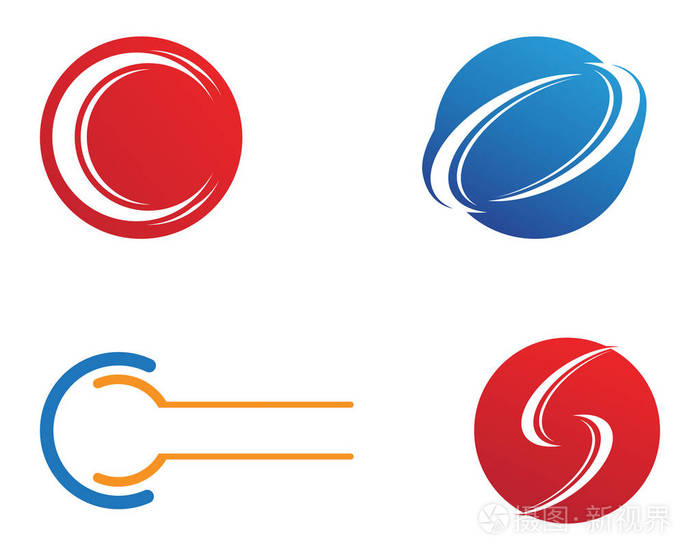 c 字母 logo 模板矢量图标设计