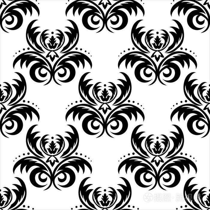 皇家维多利亚的无缝花纹壁纸, 纺织品, 包装, 婚礼请柬.锦缎女人图案.