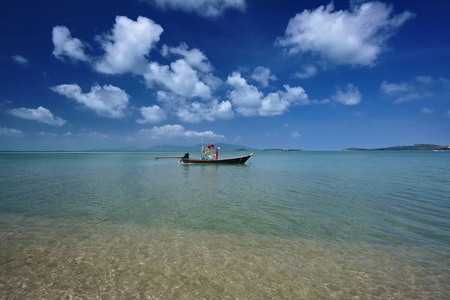 泰国KohSamui萨美岛当地木制渔船