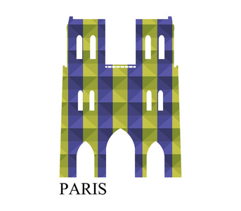 白色背景上的Notre Dame图标