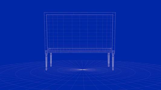 3d 绘制轮廓椅对象