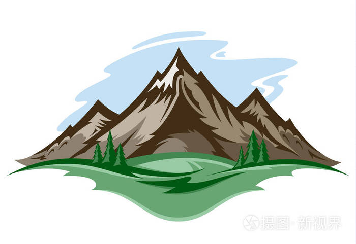 矢量山景观