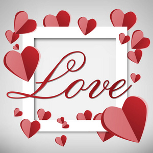 s Day Heart Symbol frame sweet Feelings Vector illustration