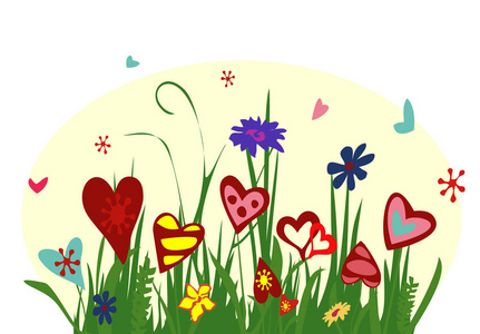 s day, romantic illustration. Horizontal. Vector.