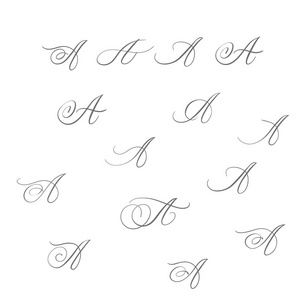 手绘矢量字母 a. 墨迹插图。现代画笔调用