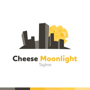 奶酪标志餐厅标志食品和烹饪标志矢量标志模板。