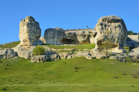 Natural Sphinxes of valley Churuksu in spring