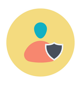 受保护用户屏蔽彩色矢量图标照片