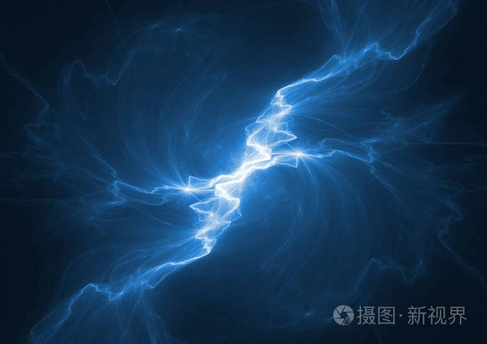蓝色电光抽象等离子背景