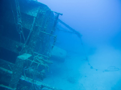 船失事海玛波奈尔岛加勒比海水下