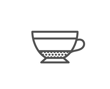 干卡布奇诺咖啡图标。 热饮标志。 饮料符号。 向量