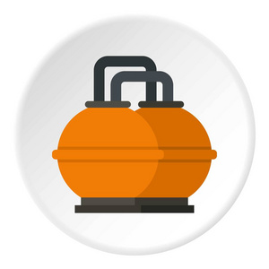橙色燃料储罐图标圈