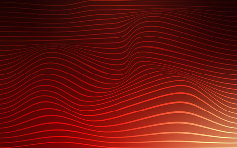 暗红色矢量背景与抽象丝带. 由模糊线条组成的闪亮插图.