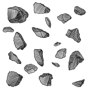 素描石头石头手绘素描集照片