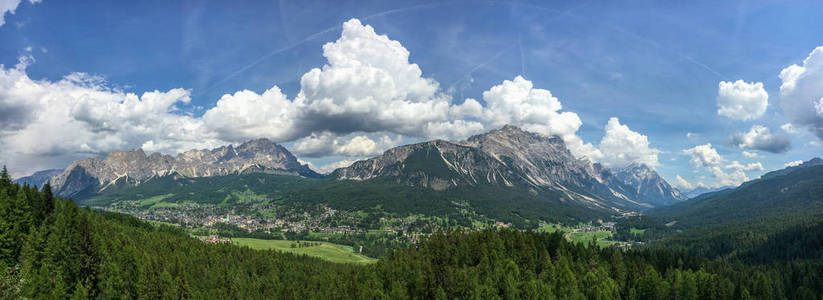 Ampezzo in front of Cristallo mountain