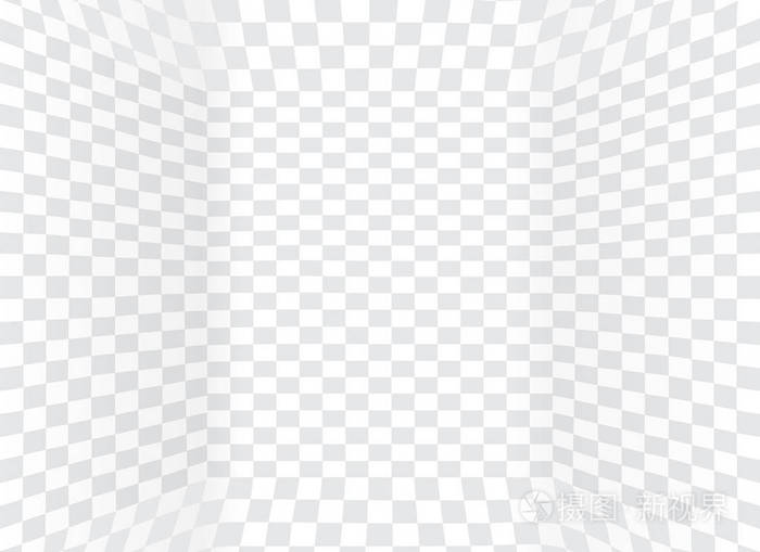 透明背景的可视化, 两侧有弯曲.矢量插图