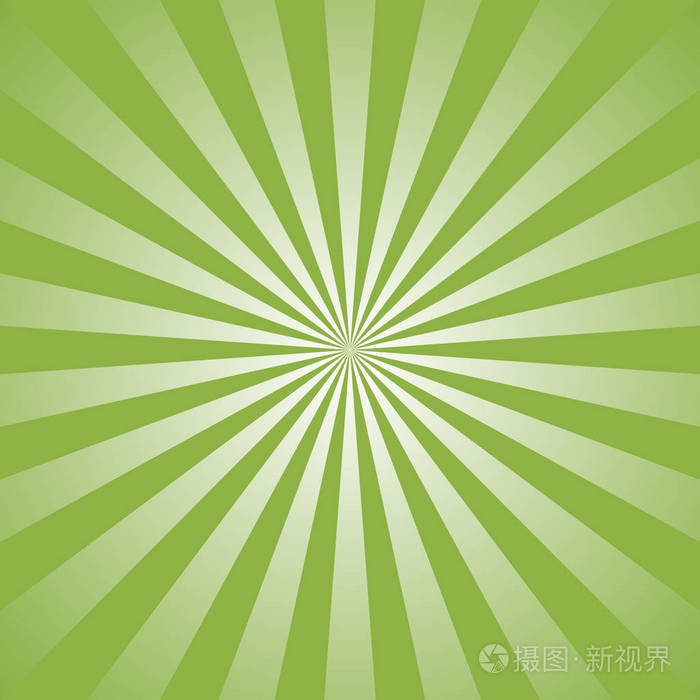 阳光抽象背景.绿色爆发背景.矢量图.太阳光束射线太阳爆发图案背景.