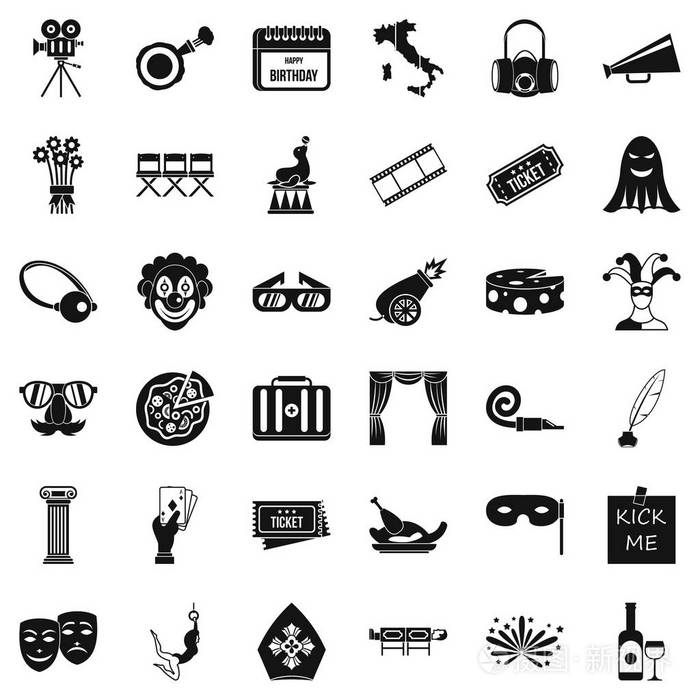 场景图标设置, 简单样式插画-正版商用图片1155ph-摄图新视界