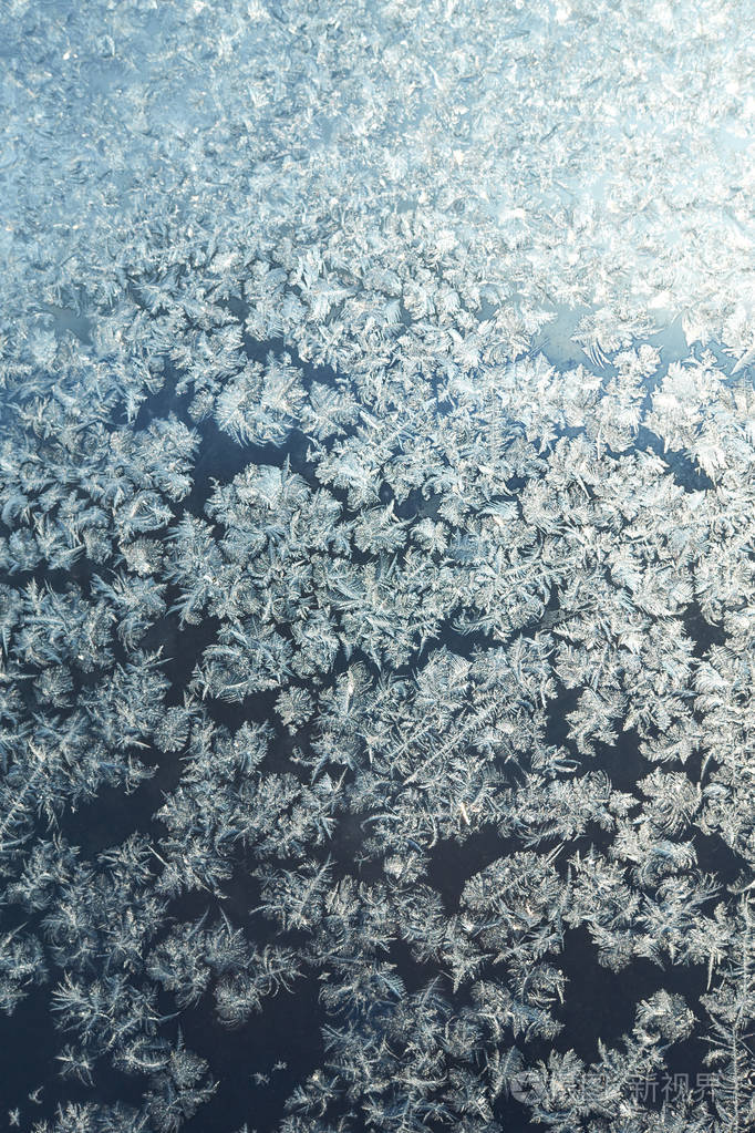 在窗口上的冰霜模式