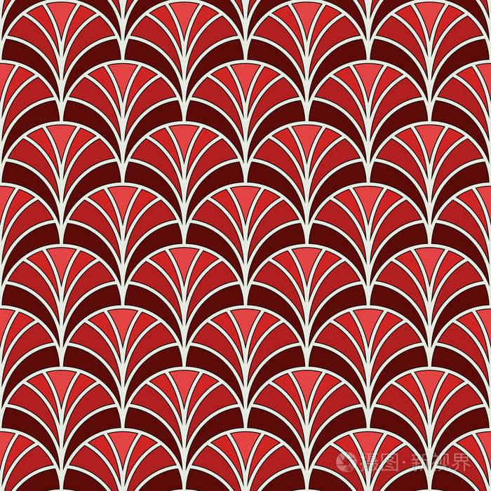 鱼鳞壁纸亚洲传统装饰反复干贝手范母题东方无缝模式