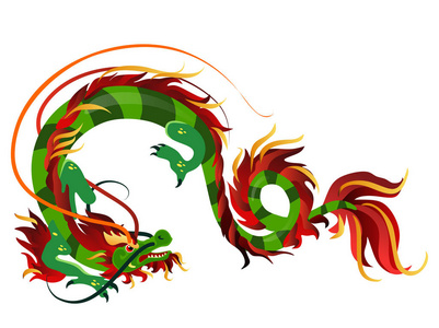 中国龙纹身中国传统龙, 亚洲或中国文化的古老象征, 新年庆典装饰