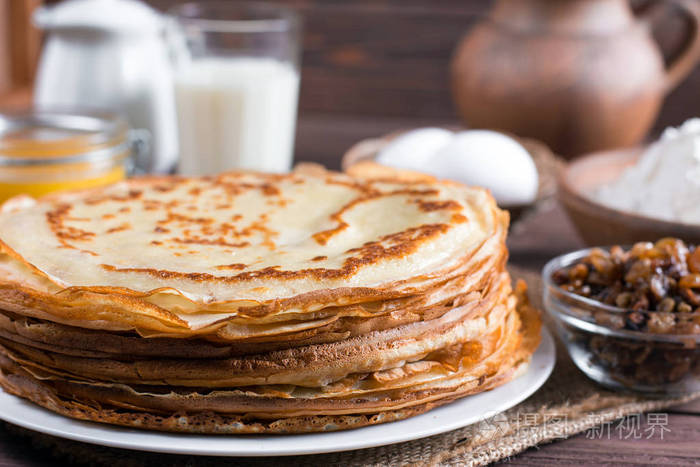 煎饼薄煎饼早餐俄国blinymaslenitsa