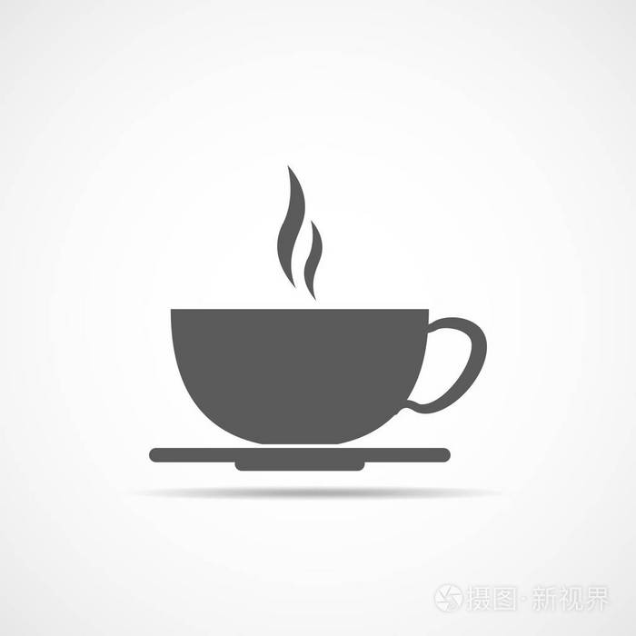 咖啡杯子图标.矢量图