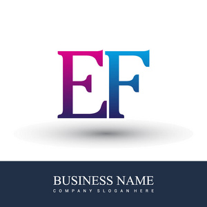 EF字母标志，初始标志身份，您的业务和公司