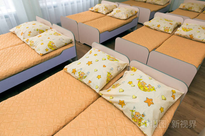 幼儿园卧室的内部视图