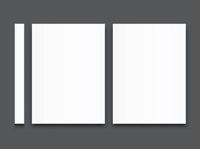 空白双折页小册子样机封面模板图片