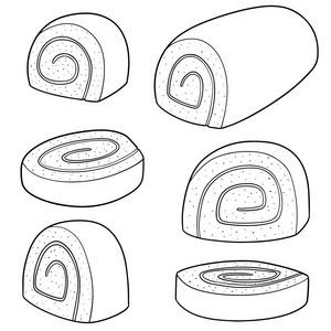 果酱卷的矢量集