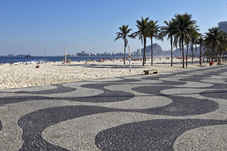 巴西里约热内卢的科帕卡巴纳海滩长廊