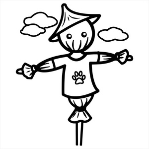 农业装饰可爱稻草人图片