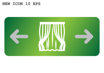 窗帘网络图标。 矢量设计