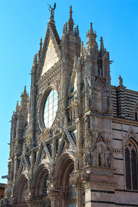 锡耶纳大教堂立面, 托斯卡纳, 意大利