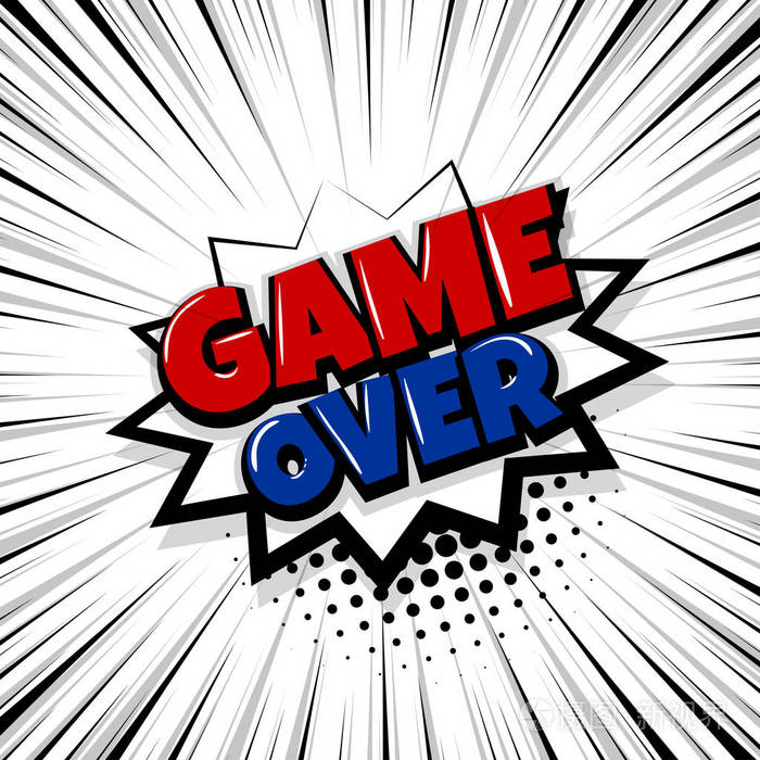 游戏结束漫画文本 stripperd 背景