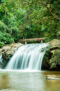 美丽的湄萨瀑布那清迈, 泰国