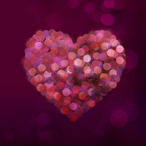 s day heart with sparkling bokeh effect 