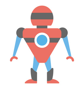 安全机器人防御机器人平面图标