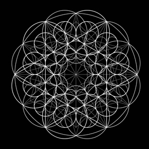神圣的几何学.模板的曼荼罗.向量模式照片