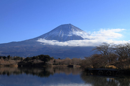 mt. 日本静冈太奴湖富士景冬季