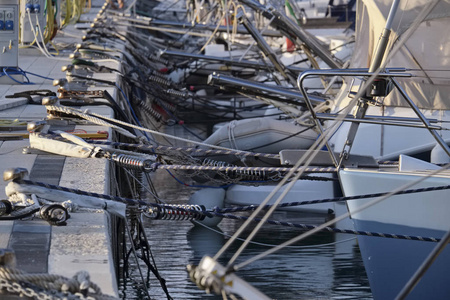  sailing boats in the port 