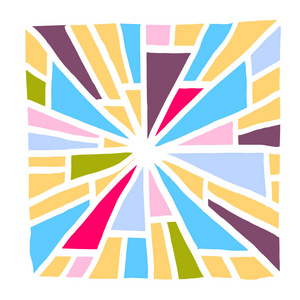 zen缠结图案/手绘马赛克插图矢量照片