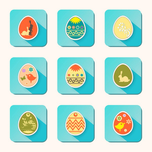 复活节彩蛋不同色调的图标, 设置