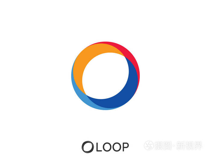 字母o 企业徽标.抽象圆形圆圈形状符号.矢量插图